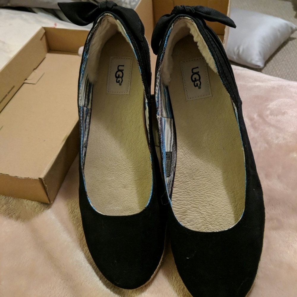 NWT Ugg Perrie Flat Black Size 10